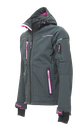 Softshell femme noir/fuschia 320gr 96% polyester 4% spandex capuche amovible