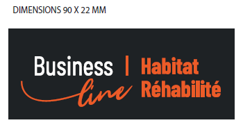 Doudoune sans manche 210gr 96% polyester 4% élasthanne noir zip contrasté orange brodée BUSINESS LINE HABITAT REHABILITE orange et blanc