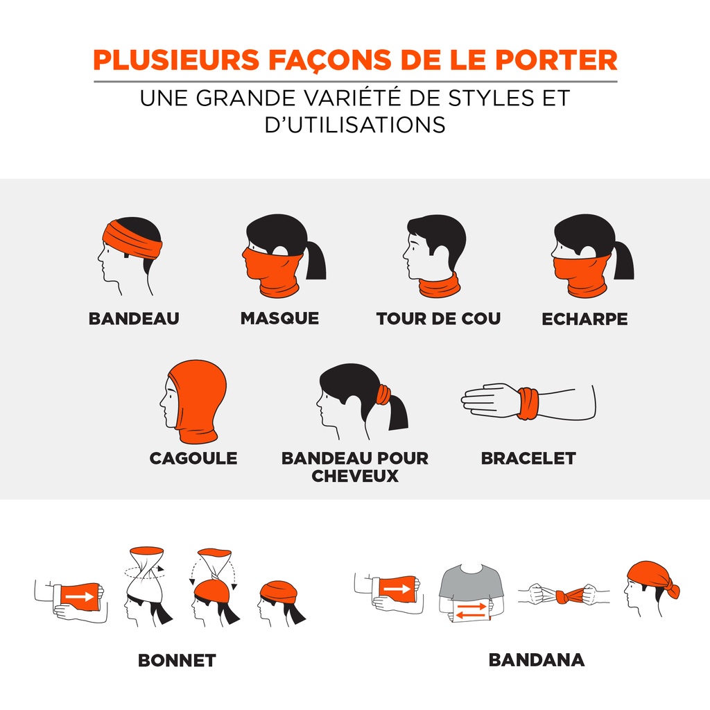Tour de cou rafraichissant multifonction