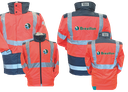 Parka 4 en 1 HV femme BRODERIE cœur entité BREZILLON Nom Prénom + TRANSFERT dos entité BREZILLON (parka+gilet int.)