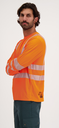 Tee-shirt technique ultra respirant HV COOLTECH manches longues - orange
