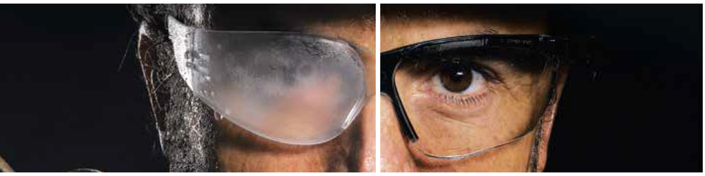 Lunettes de protection XC - branches bleues