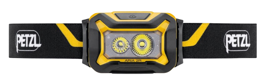Lampe frontale ARIA 2R noire/jaune