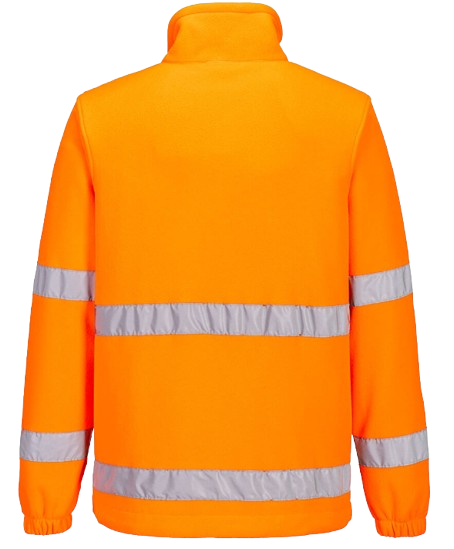 Polaire orange col zippé HV (sur cde)
