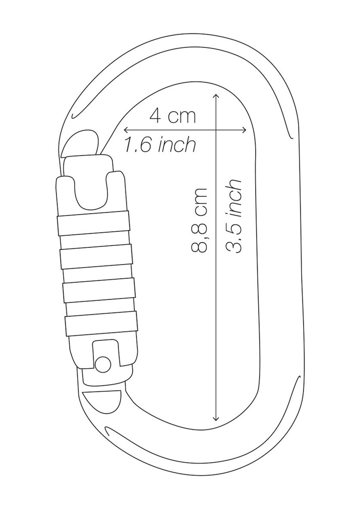 Mousqueton ok triact lock alu 1/4 de tour