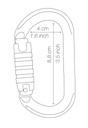 Mousqueton ok triact lock alu 1/4 de tour