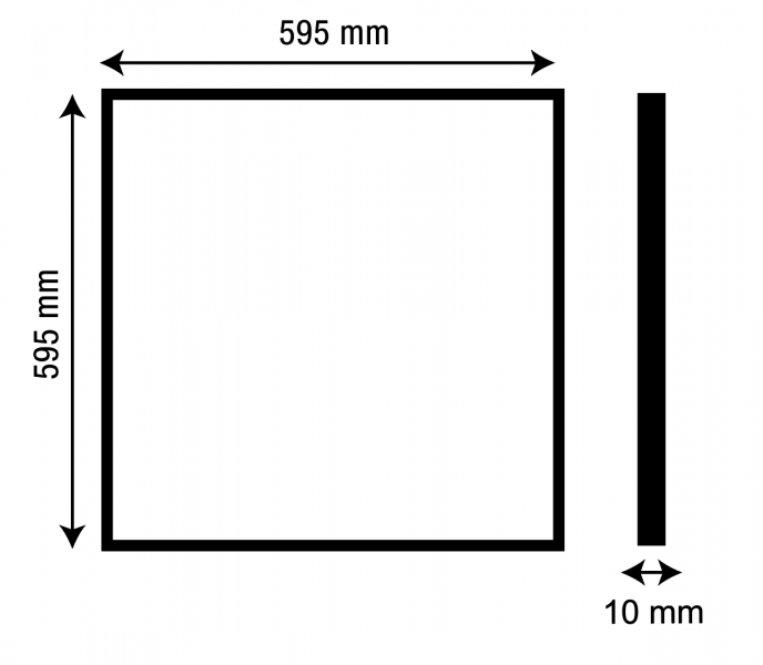 Pave led 595x595 - 4000k 32W