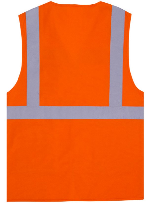 Gilet fluo hv multipoche BY IMMO La vie commence ici (devant cœur + dos)