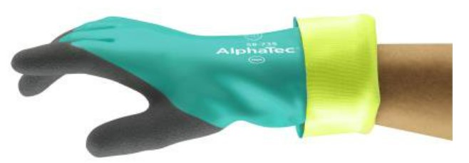 Gant protection chimique et anticoupure Alphatech 58-735