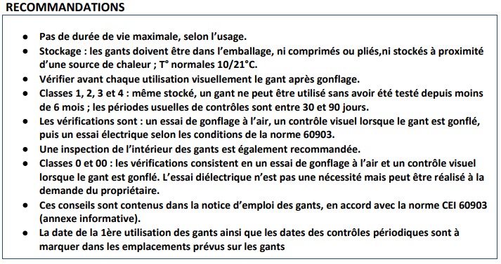 Gant électricien isolant 1000V latex - Classe 0