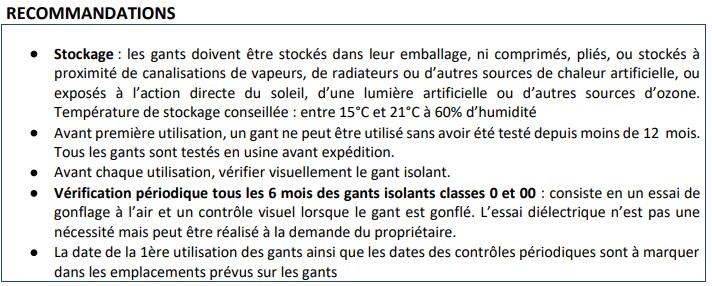 Gant électricien isolant 1000V latex composite - Classe 0