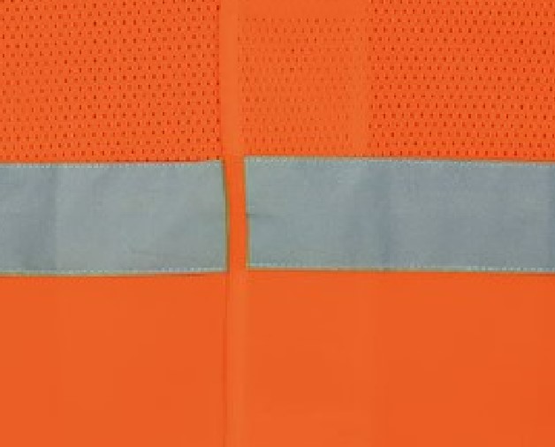 Gilet fluo hv semi-grillagé avec porte badge