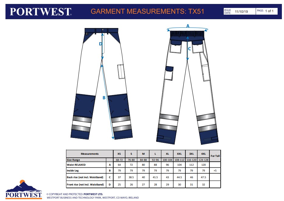 Pantalon TX51 HV lyon (Sur Cde)