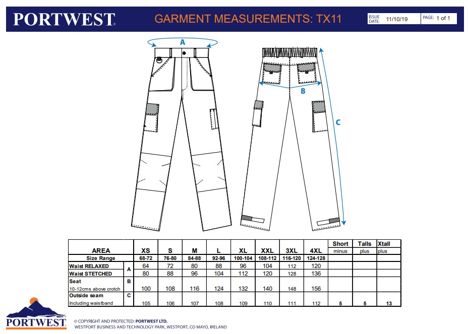 Pantalon TX11 texo contrast (sur cde)