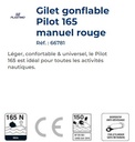 Gilet de sauvetage gonflage manuel 165 N