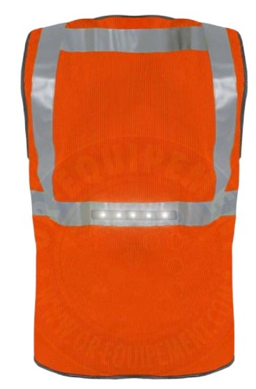 Gilet fluo led Safari batterie et câble inclus