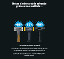 Maillet SUPERCRAFT sans rebond, avec manche vernis en Hickory, Ø70 (embouts nylon)