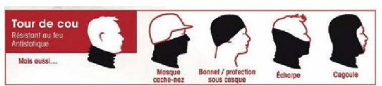 Tour de cou traité non feu - Taille unique