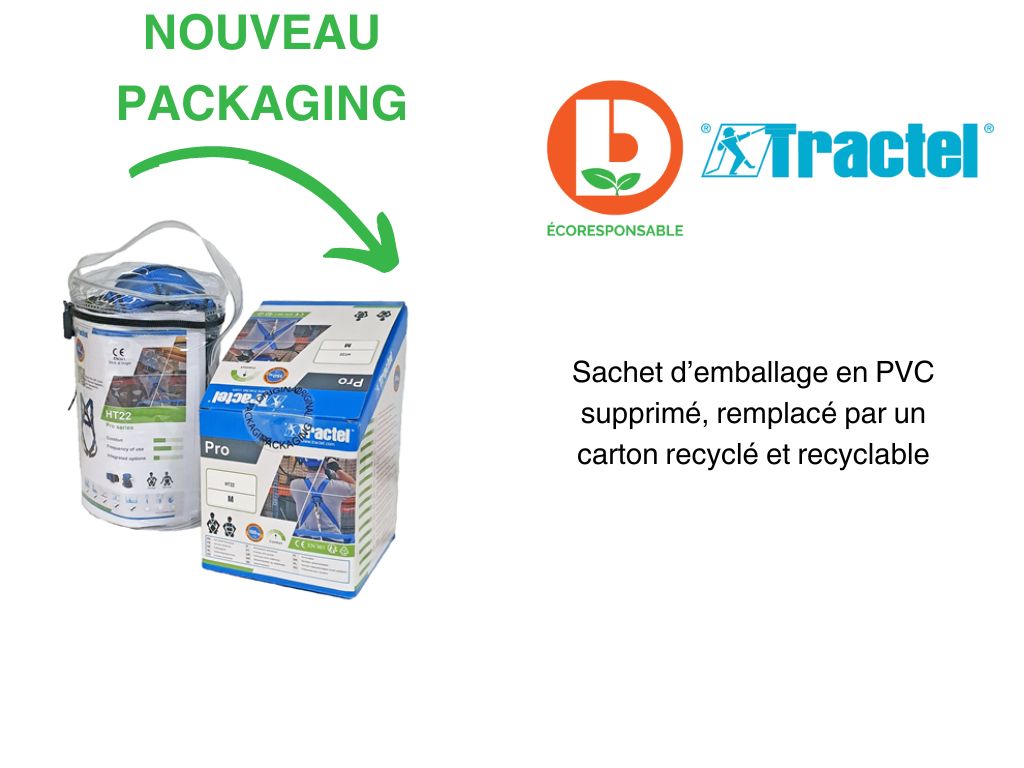 Harnais HT55 modèle Bouygues 2 points d'accrochage boucles automatiques dosseret de confort - cuissard