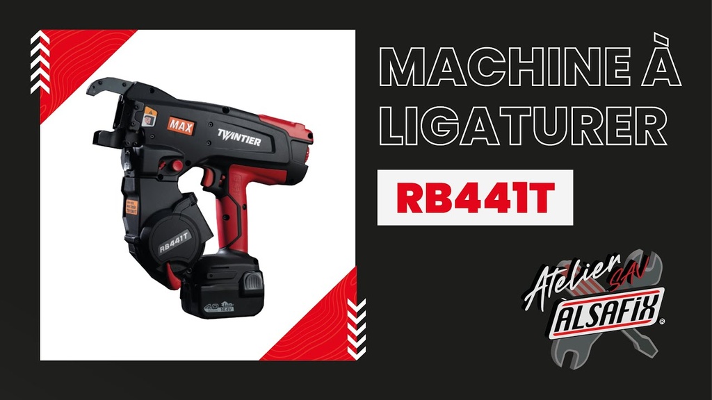 Pistolet RB218 à ligature fers Diam. 9 à 21 (cumul) avec 2 accus et chargeur
