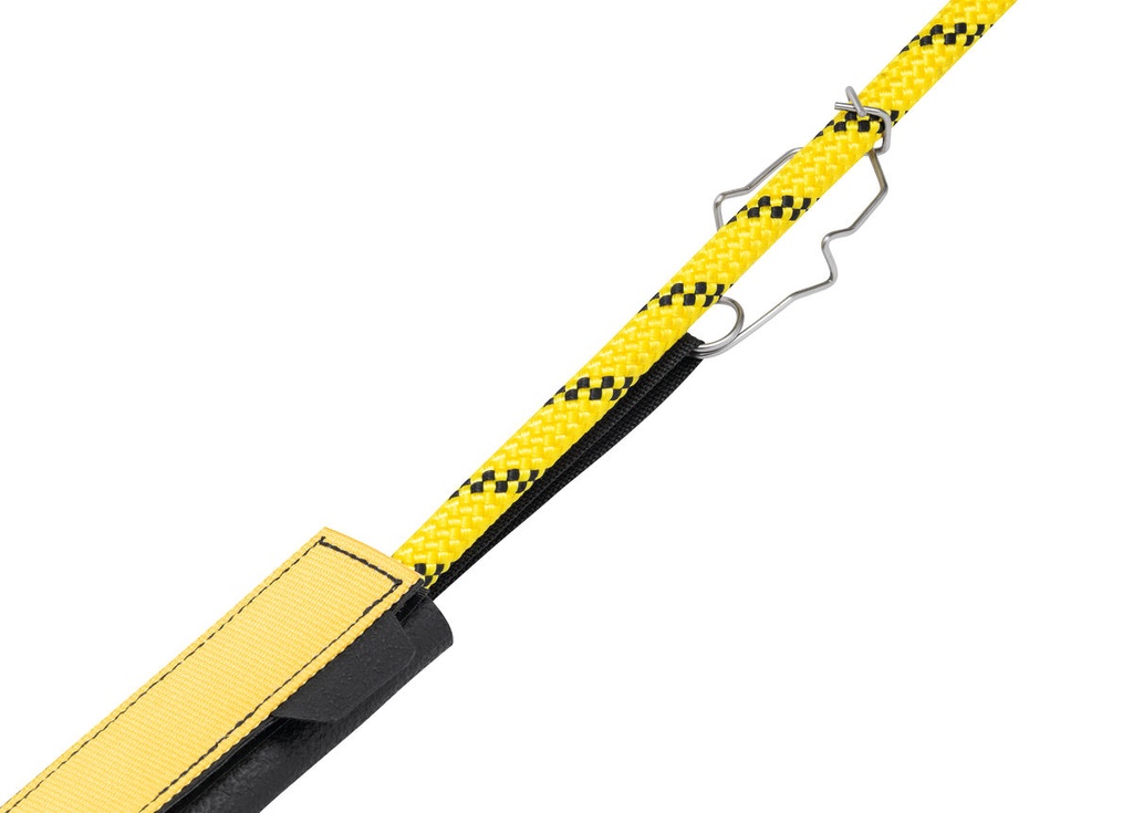 Protection souple noir/jaune pour corde fixe
