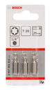 3 Embouts de vissage extra-durs T20 emmanch. hexagonal 25mm