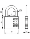 Cadenas à chiffres de 40mm