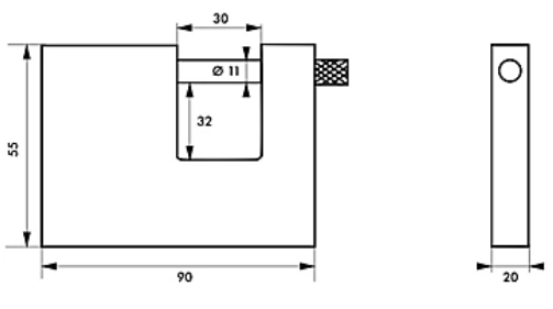 Cadenas container - 90mm