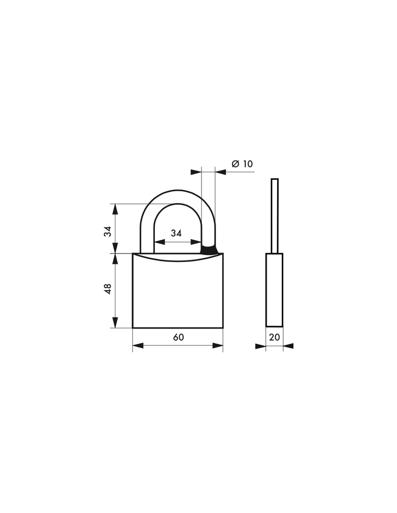 Cadenas MACH3 s'entrouvrant 60mm