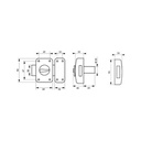 Verrou à bouton Corvette s'entrouvrant, cylindre 60mm