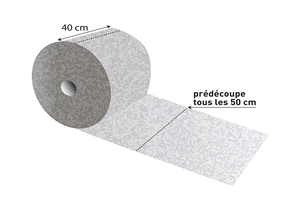Rouleau absorbant tous liquides Absorption rapide - 40 cm x 40 m
