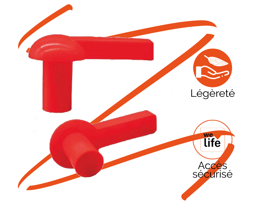 Bouchon pour piquet porte lanterne Ø14mm - Rouge (carton de 250 pièces)