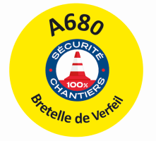 Autocollant Diam. 80mm Véhicule A680 pour collage intérieur