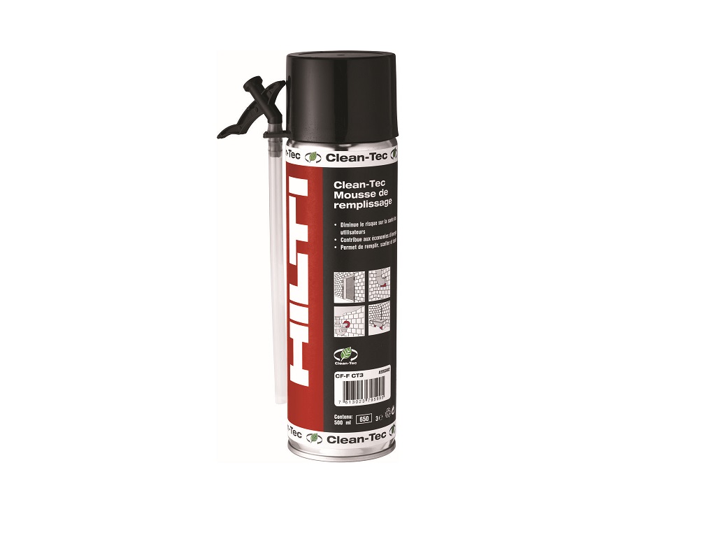 Mousse polyuréthane non coupe-feu CF-F CT3 500Ml avec buse (Vendu à l'unité)