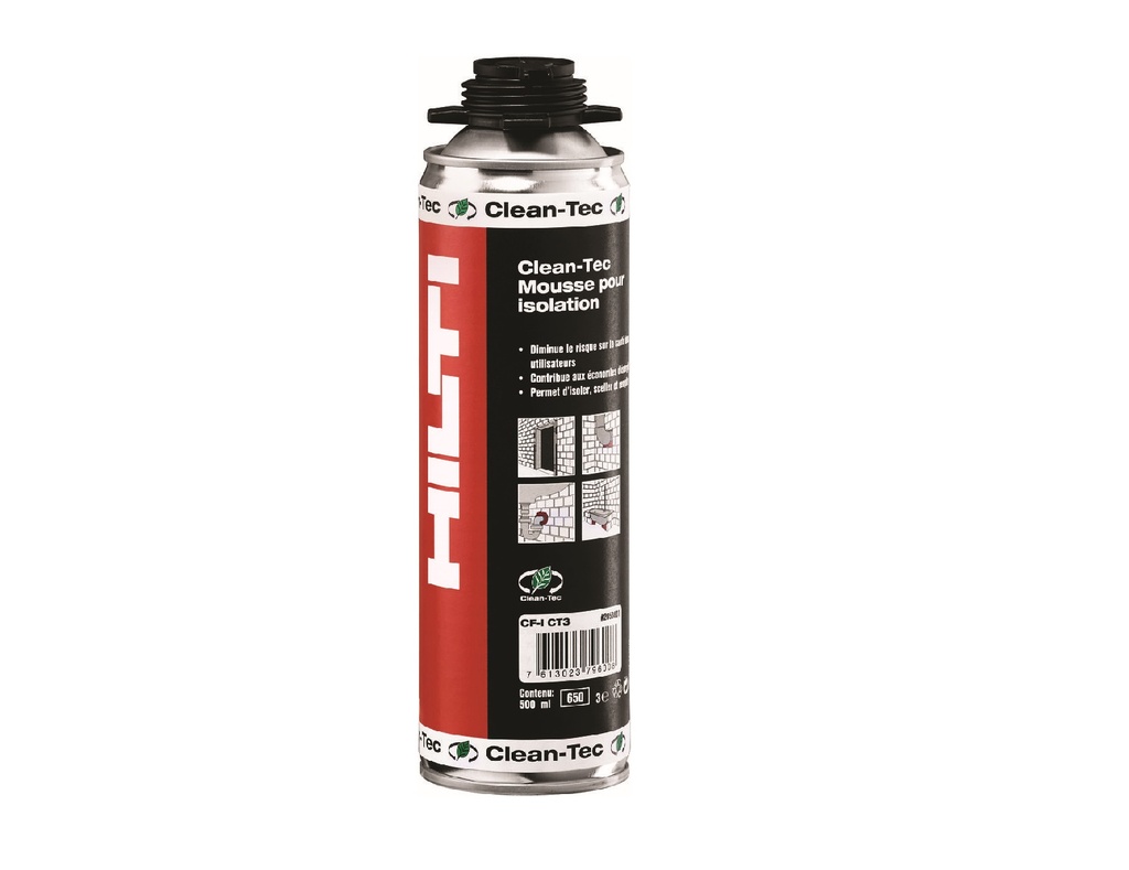 Mousse polyuréthane non coupe-feu CF-I CT3 500Ml pour pistolet (Vendu à l'unité)