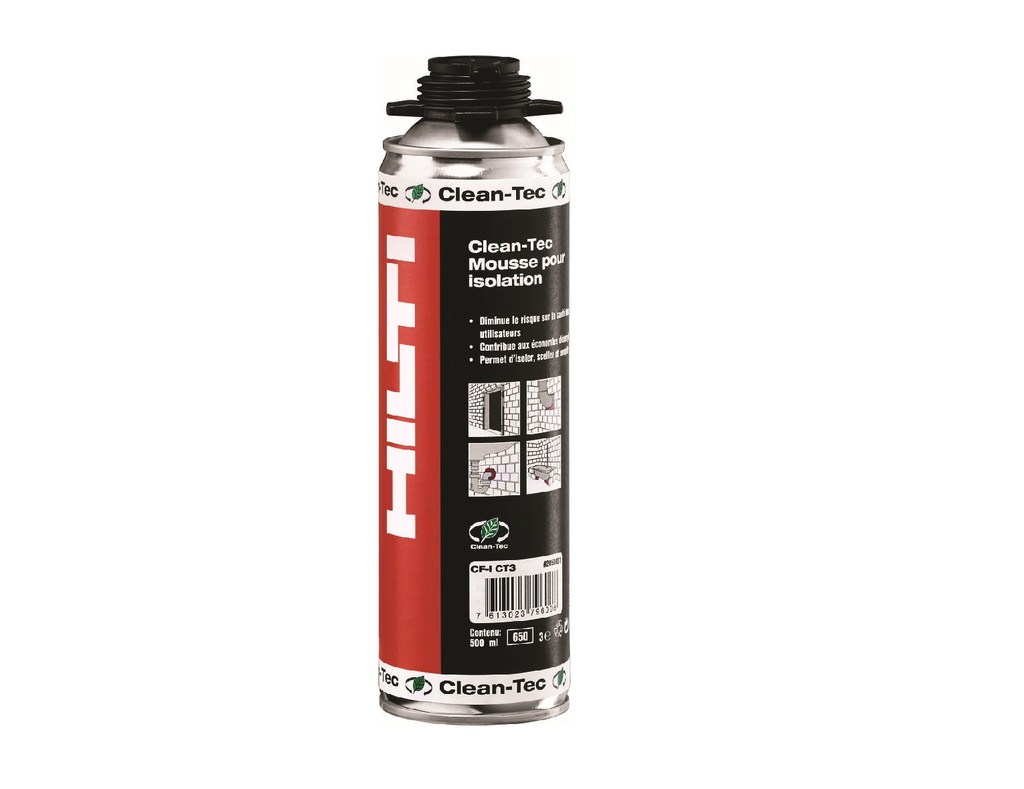 Mousse polyuréthane non coupe-feu CF-I CT3 500Ml pour pistolet (Carton de 12)