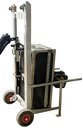 Mobile crane trolley for zero gravity arm with head casters