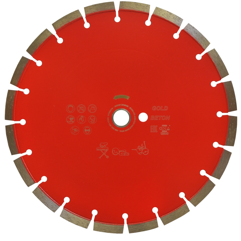 Diamond disc for concrete and reinforced concrete (Red)
