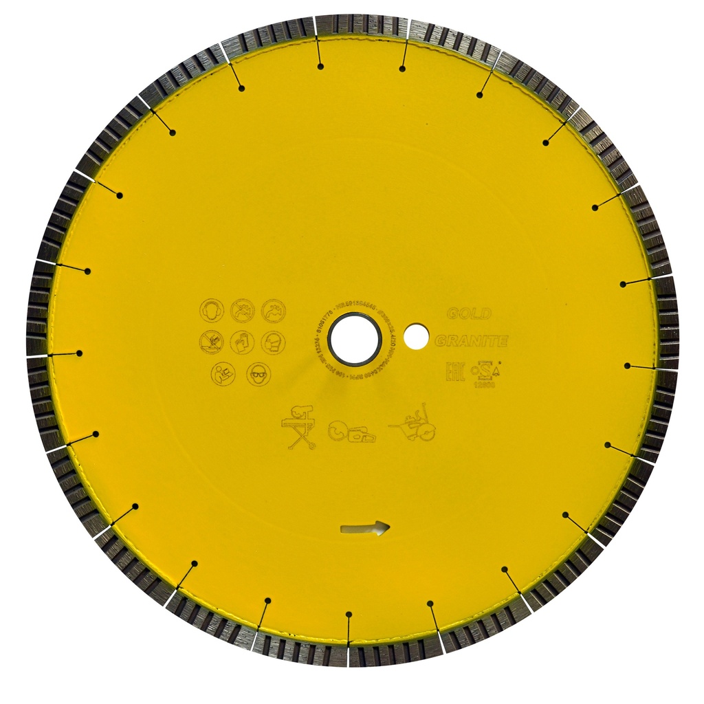Disque diamant granit, pierre, matériaux durs (Jaune)
