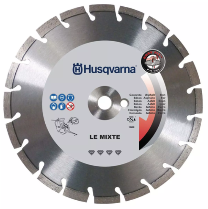 Mixed, multi-material diamond disc