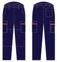 Pantalon retard feu BYES - liseré orange - Long - *2023*