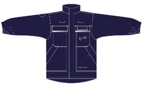 Veste multirisques BYES cœur + dos liseré Gris (pour FM) *2023* (peut être remplacé par HS153039)