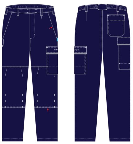 Pantalon multirisques pour BYES et FM - Long (remplace les EP128xxx)