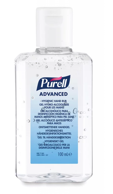purell advanced hydroalcoholic gel 100ml en14476 standard