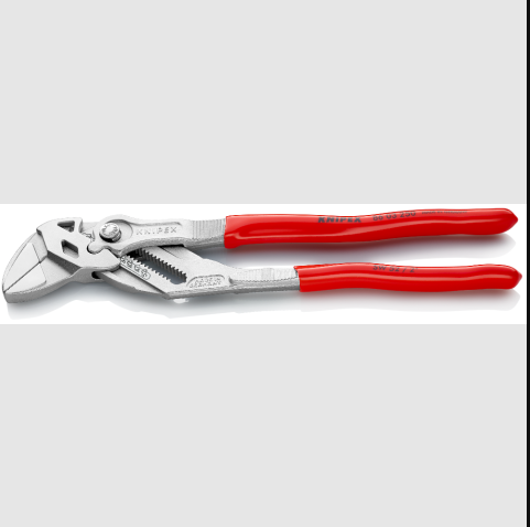 Pince-clé 250mm - Gainage PVC - Chromée - Ouverture 52mm - pour plombier/chauffagiste