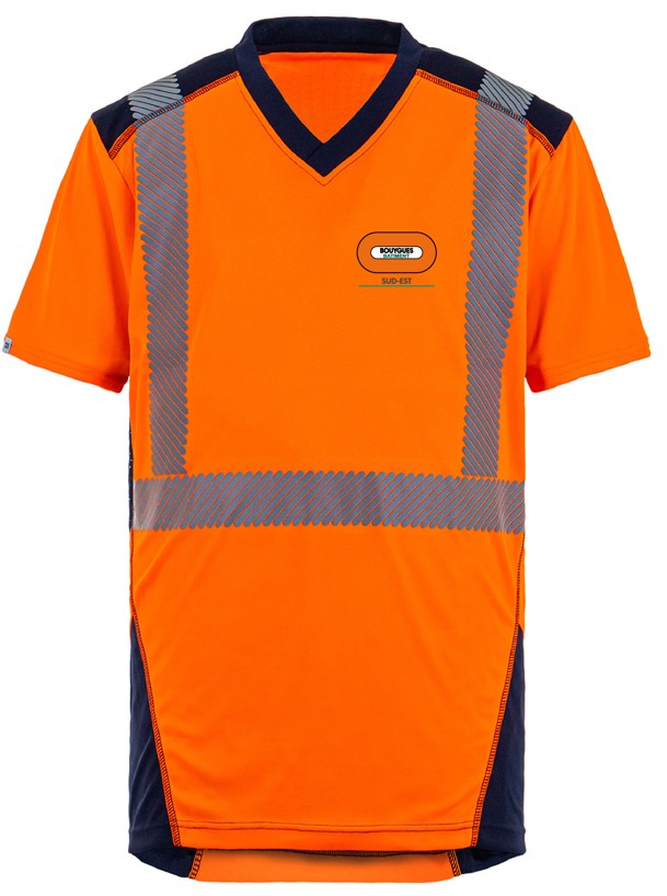 Tee-shirt HV 100% polyester BY BAT SUD EST manches courtes Bali 8