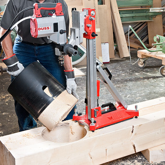 DUSS DIA 303 wired wood core drill, range from D40 to D322mm