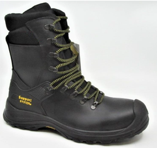 High-top lace-up shoe + Zip 117 black 74201 - GRISPORT