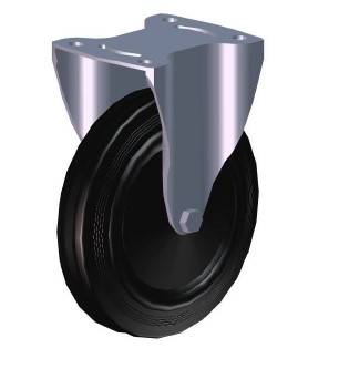 Roue fixe diam 200 mm bandage caoutchouc pour quai de chargement 3 mètres (quai 2019)