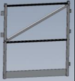Portillon automatique plinthe dr + Visserie quai de dechargement (modele Ultralu)
